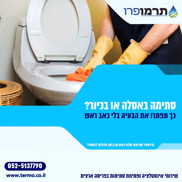 סתימות באסלה או בכיור